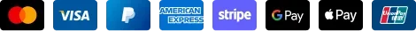 Accepted payment methods including Visa, Mastercard, PayPal, and more